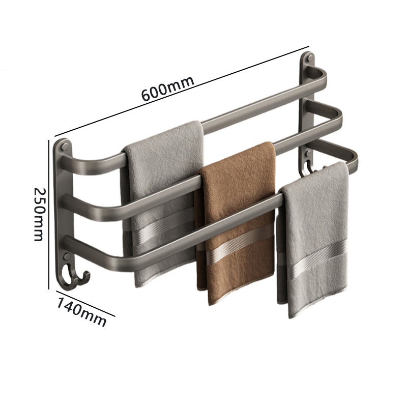 豫汉迎多杆毛巾架 三杆毛巾架600*140*250mm个