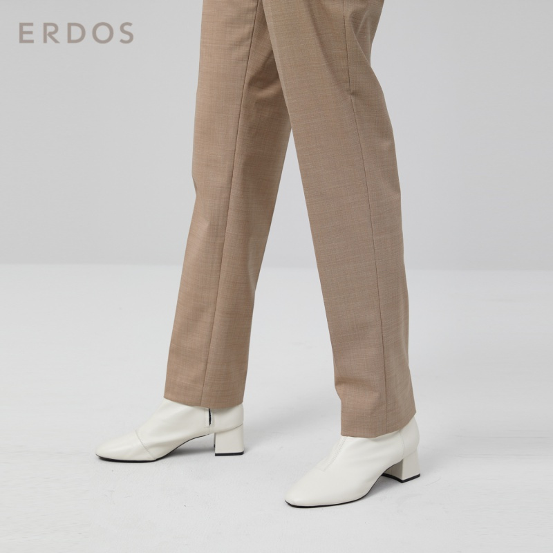 ERDOS 20春夏通勤百搭棉质女长裤简约舒适