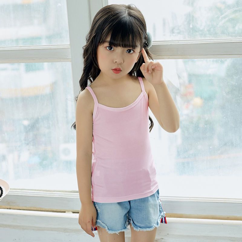 女童吊带背心夏儿童薄款女孩内穿打底衫宝宝无袖内衣中大童娜蜜雨nami