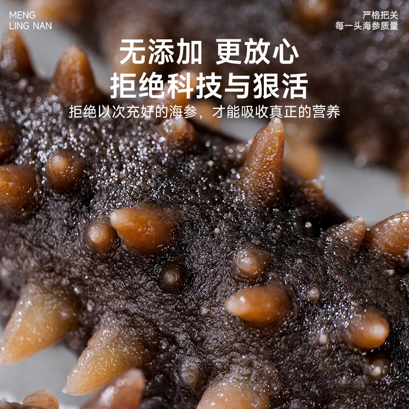 梦岭南 加热煮食大连刺参 大连海参 真空包装辽参 孕妇营养品滋补品 500g/袋 买1500g礼盒装