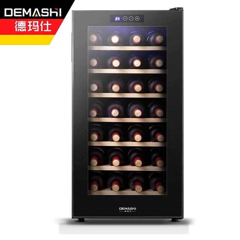 德玛仕(DEMASHI)红酒柜 小型家用电子智能红酒雪茄一冰吧展示柜 时尚家庭/咖啡餐厅款-80瓶装恒温酒柜