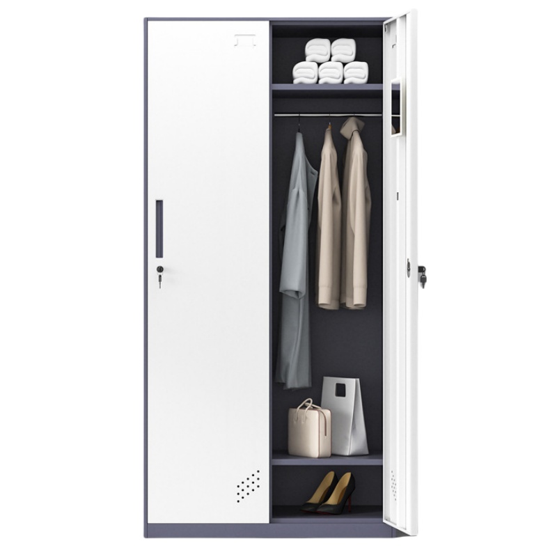 凌迪星灰色2门更衣柜900*500*1850mm台高清大图