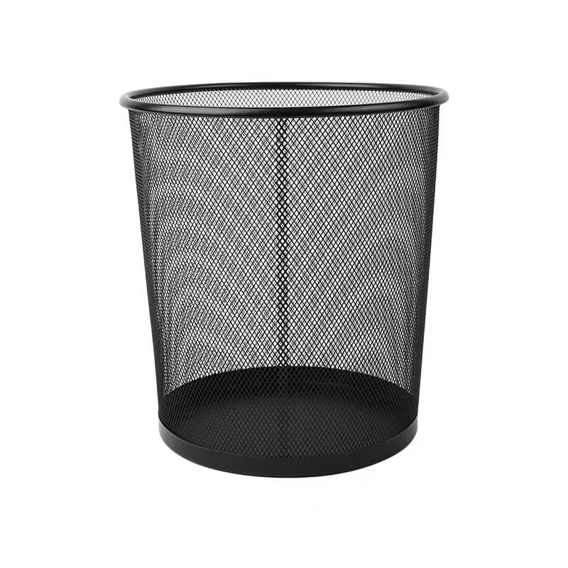 不锈钢网格垃圾桶家用厕所卫生间 小号垃圾筒(9L)高清大图