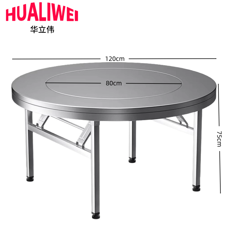 不锈钢圆餐桌高清大图