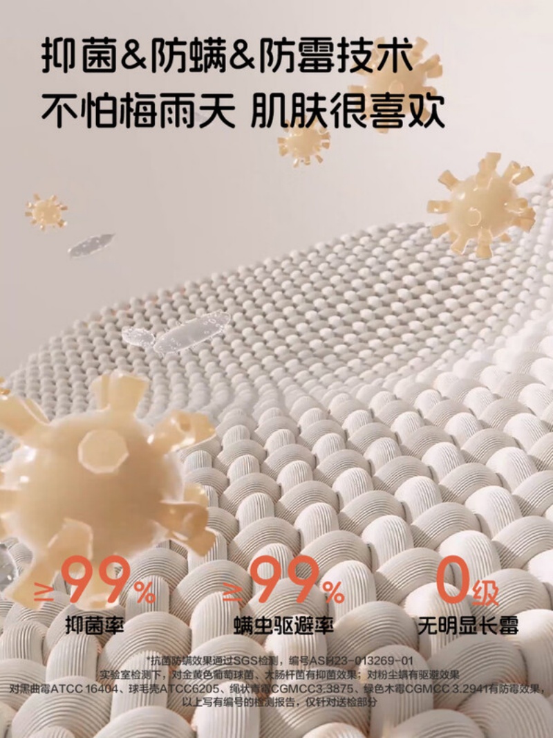 城市爱情喜临门 - 大白H 床垫舒脊硬质绵轻音独袋弹簧床垫子 偏硬高清大图