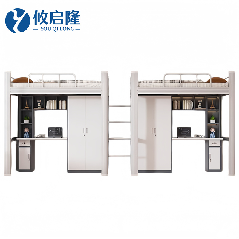 攸启隆 双人床（含书架衣柜）张