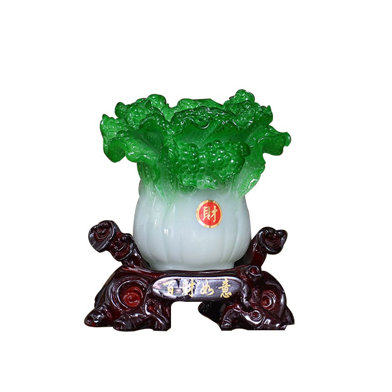 白菜办公桌笔筒摆件家居办公室工艺品创意装饰品实用开业礼品 三维工匠高清大图