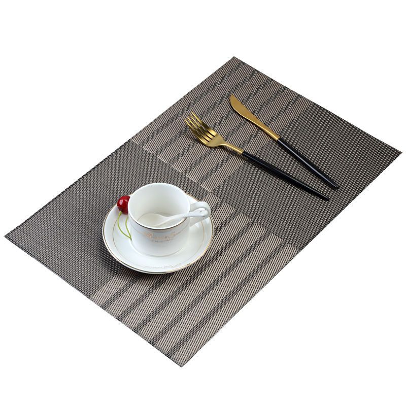 多片装升级压边款pvc餐垫欧式餐桌垫酒店西餐隔热垫 防滑盘垫碗垫