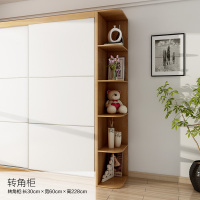 古宜家居G805现代衣柜推拉门 北欧经济型转角移门大衣柜卧室板式2门简约现代卧室衣橱衣帽间