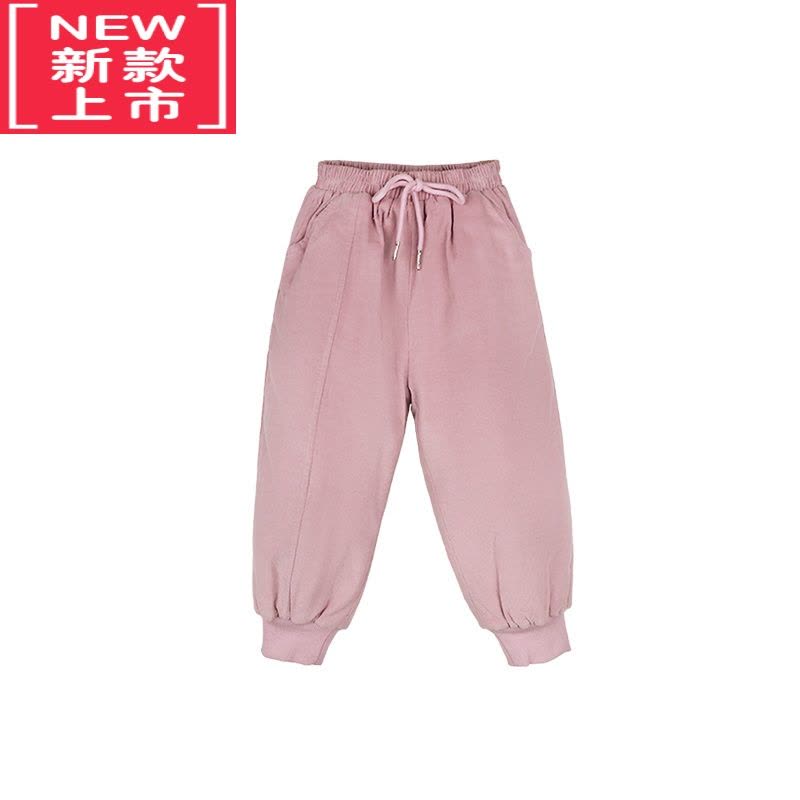 可莉允女童灯芯绒裤2022冬季新款儿加厚保暖长裤宝宝束脚休闲裤保暖裤图片