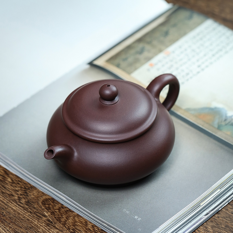 子冶260cc明炉壶原矿老紫泥宜兴紫砂壶名家纯全手工茶具套组