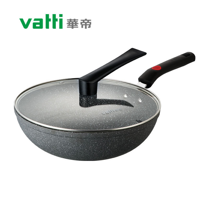 华帝 VATTI 麦饭石炒锅30cm 不粘炒锅 赠木铲 电磁炉燃煤气通用C3041