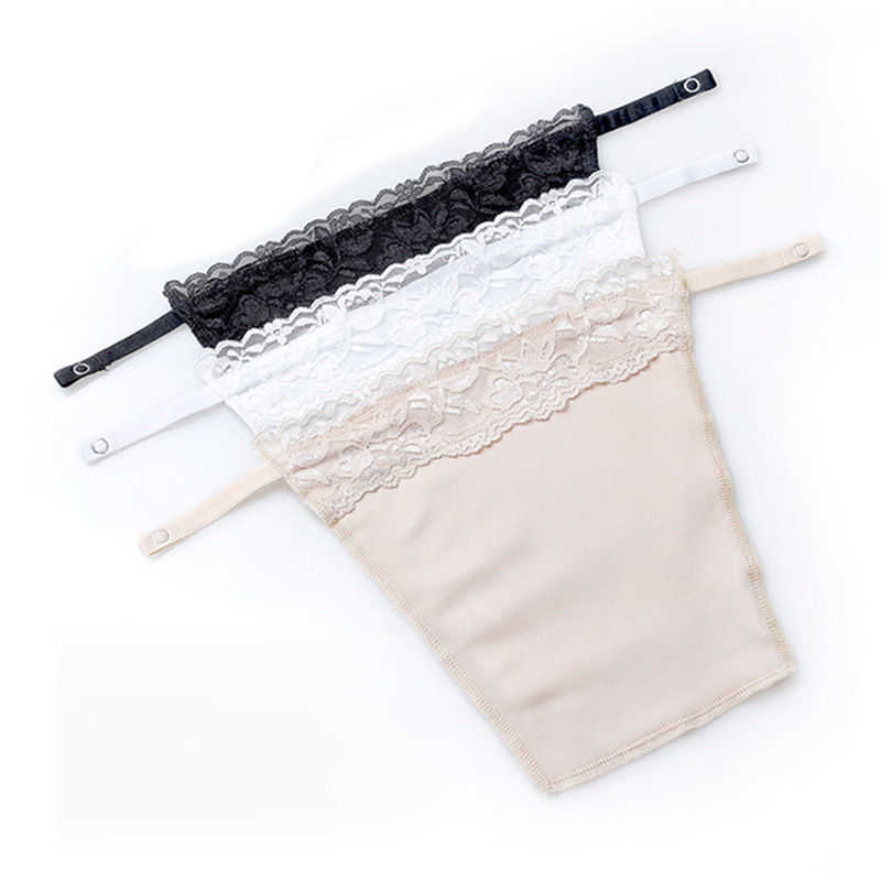黑白肤 (均码 :3件装) 女蕾丝裹胸布薄 长横胸挡内衣围胸档防走光抹胸