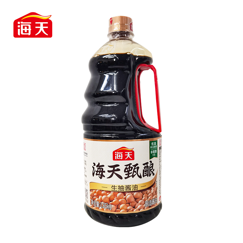 海天甄酿生抽1.85kg*2 效期至26年2月 介意勿拍 大瓶家庭装烹饪蒸炖凉拌提鲜点蘸拌饭家中华老字号 非转基因大豆