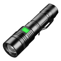 天火P90强光手电筒可充电亮户外变焦远射 黑色SF-490(P90灯5000毫安标准配置 黑色