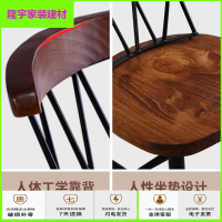 家具好货美式乡村LOFT实木餐桌椅组合简约家用成人餐椅小户型桌子靠背椅子放心购