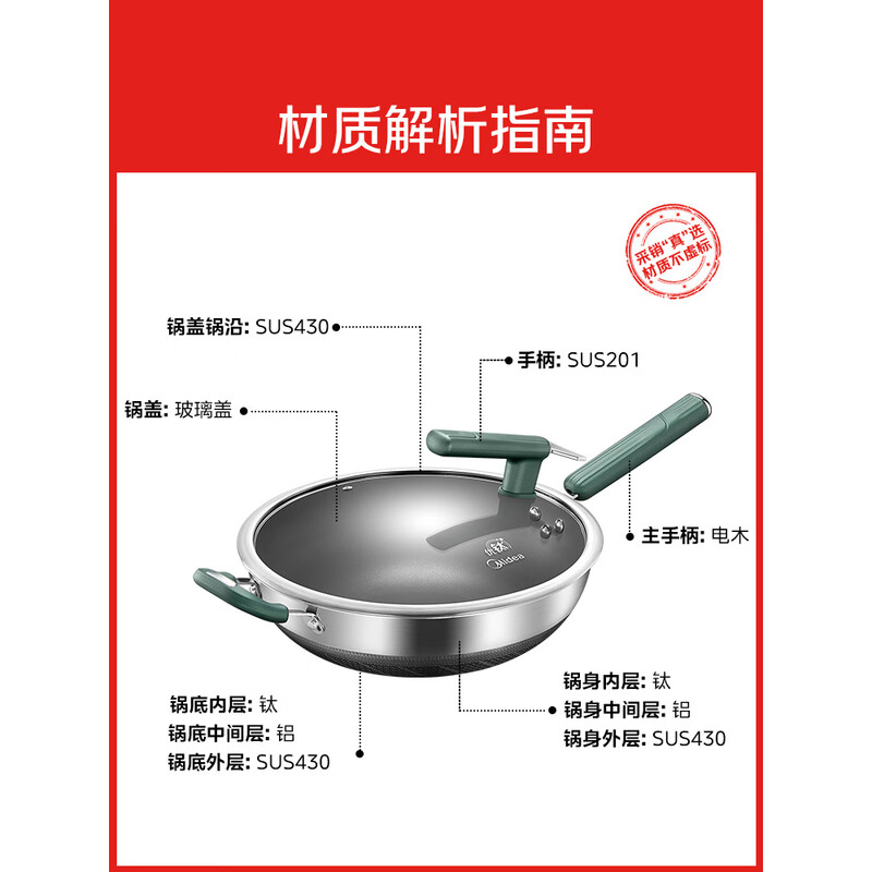 美的 32cm炒锅 炊具MP-CG32T02