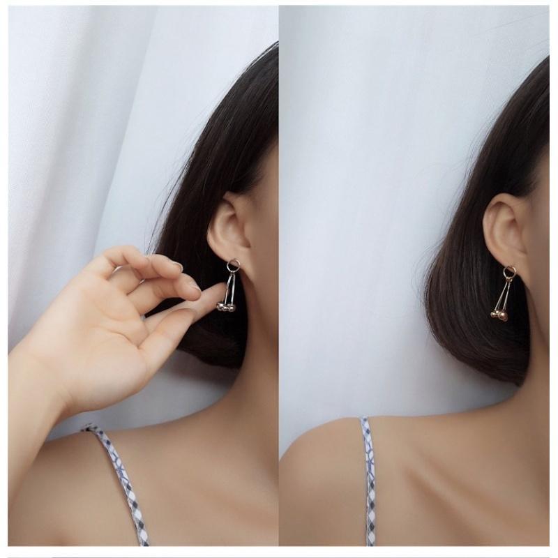 小麦穗创意造型小串珠摆动活泼灵气耳环女气质韩国简约耳钉送女朋友七夕情人节礼物