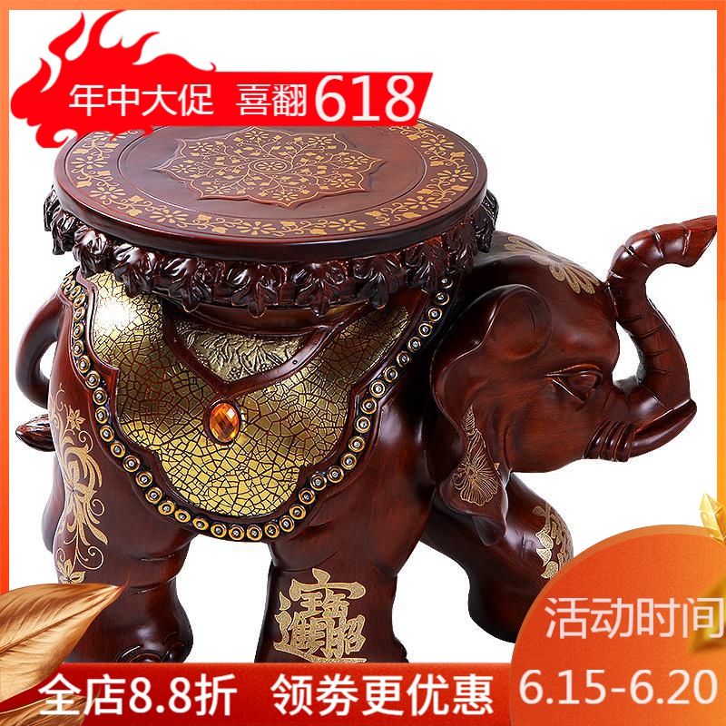 大象换鞋凳子欧式玄关客厅摆件家居实用结婚乔迁新居_224_382