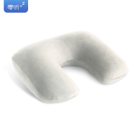 零听逸海勒系列天鹅绒充气便携U颈枕 快速充气u型颈枕午休U枕 吹气充气旅行枕飞机枕靠枕头办公室午睡枕