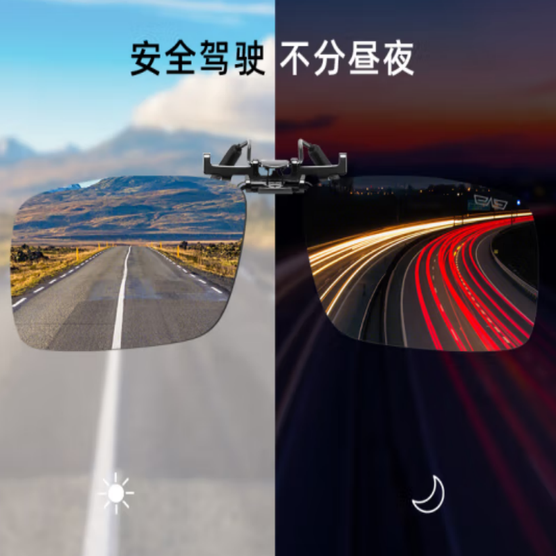 CAPONI 墨镜变色夹片 近视夹片 偏光+日夜两用变色夹片 货期7-15天