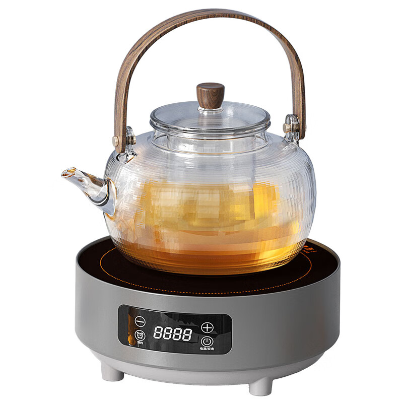 杜邦(DUPONT)PDT-KY1208 电陶炉套装 单双环灵活加热 煲汤自动变频文武火