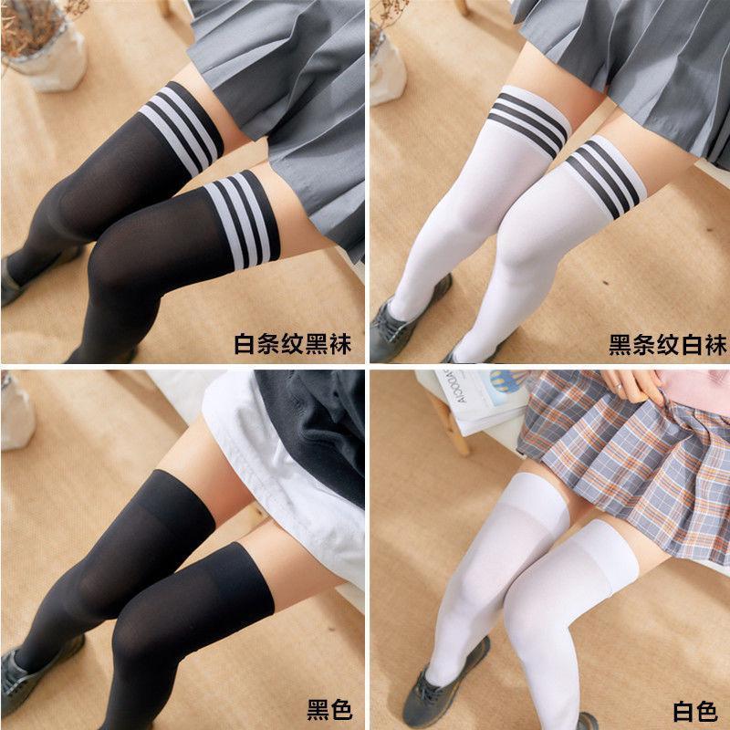日式校服袜子小腿袜白色中筒袜长筒袜女童过膝夏薄款春秋可爱丝袜袜子