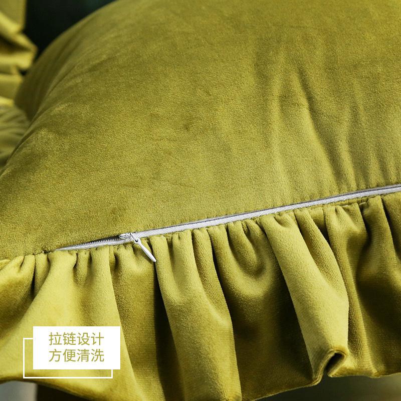 家柏饰(CORATED)欧式沙发抱枕靠垫客厅靠枕套可拆洗床头靠背棉麻正方形4545高清大图