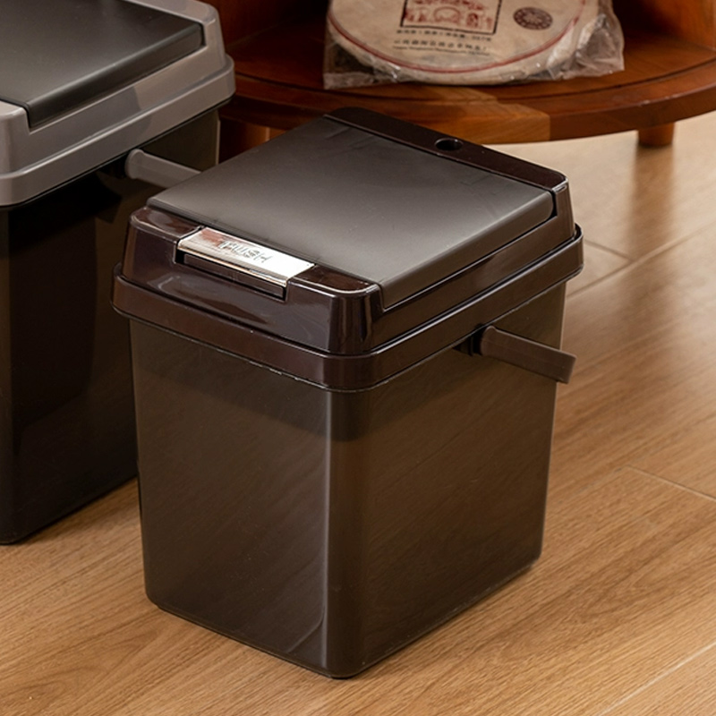 臻远ZY5070620 茶水桶茶桶废水桶茶叶茶渣桶 深咖色10L高清大图