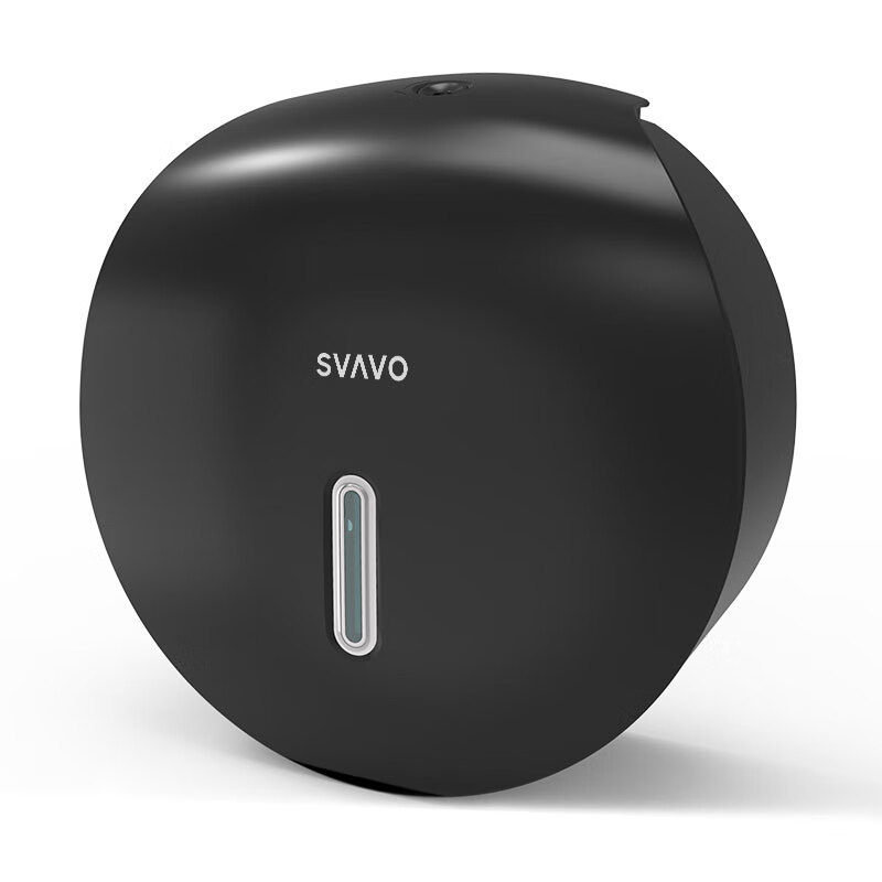 瑞沃(SVAVO)双卷大卷纸盒壁挂卫生间手纸盒免打孔厕所卫生纸盒酒店大盘纸盒 PL151065 黑色 (可粘贴/可打孔)高清大图