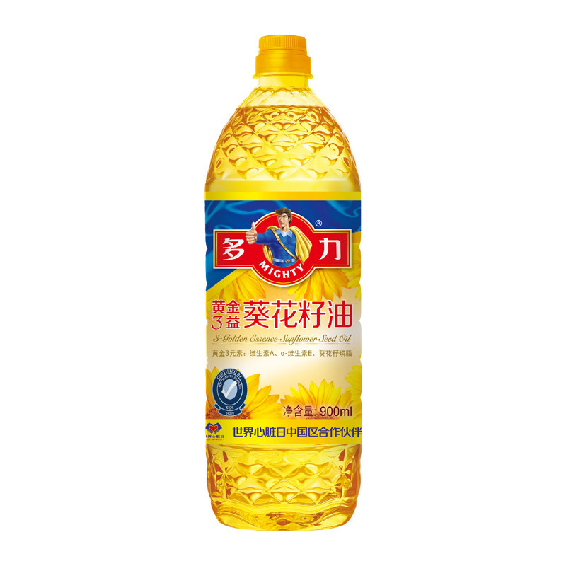多力 Mighty 食用油多力黄金3益葵花籽油900ml 物理压榨食用油 价格图片品牌报价 苏宁易购嘉通宝食品专营店
