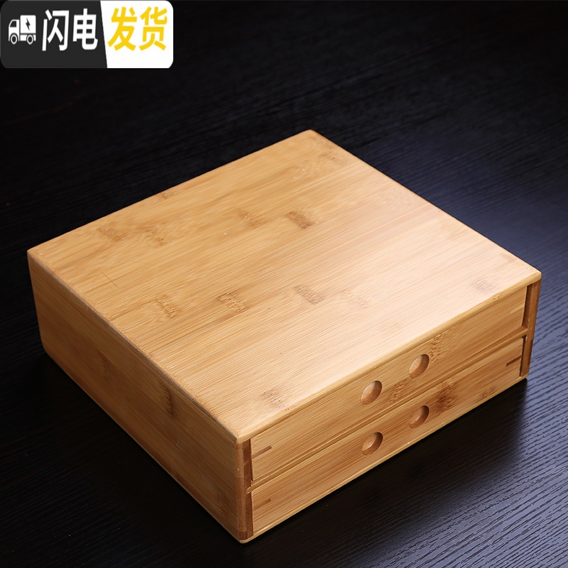 三维工匠竹制家用功夫茶具茶台茶海茶托简约储水托盘实木茶盘迷你小号茶座 竹制书卷宽10cm迷你茶盘高清大图