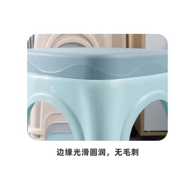 铭思达塑料凳蓝色个高清大图