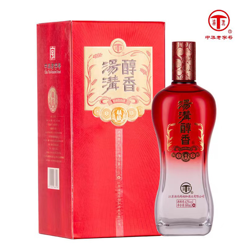 汤沟酒 醇香4A 浓香型白酒 42度 500ml 单瓶装 (2瓶1个礼品袋)