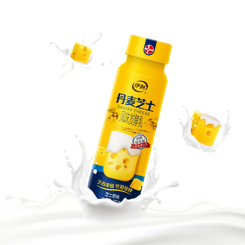 伊利丹麦芝士风味发酵乳原味215g