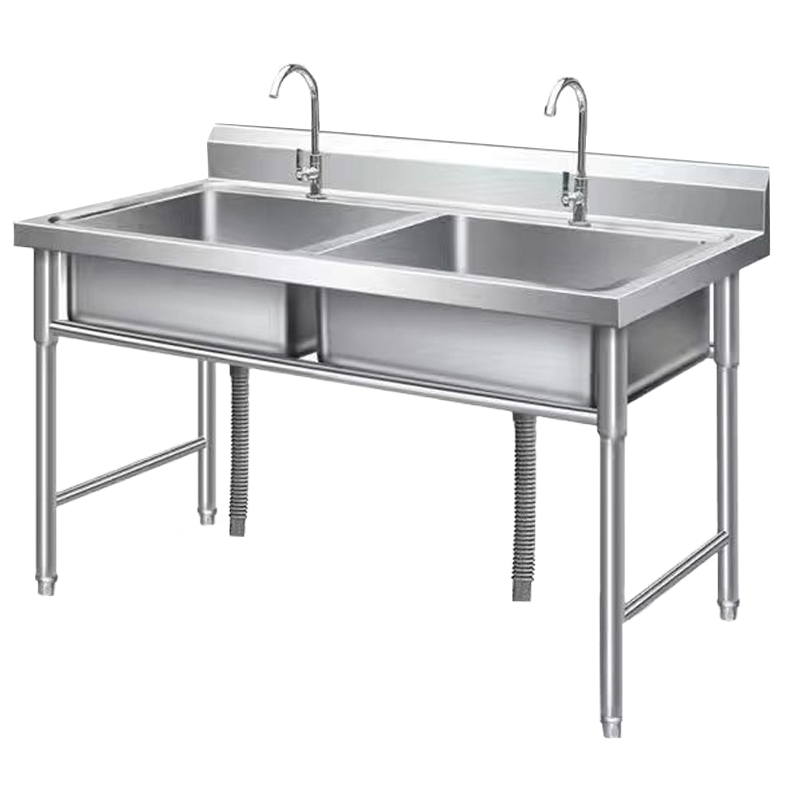 怡卓欧不锈钢双星水槽1800*700*800mm台高清大图