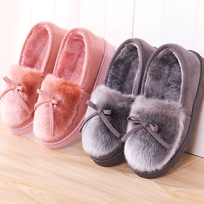 盛世尼曼棉拖鞋包跟女月子鞋可爱冬保暖家居棉鞋毛绒拖鞋冬季外穿厚底