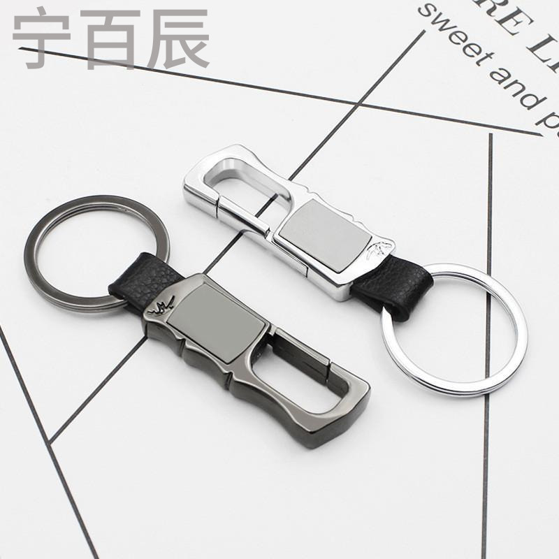 宁百辰新款高档不锈钢贴片汽车钥匙扣创意个性竹子中国风广告促销小礼品
