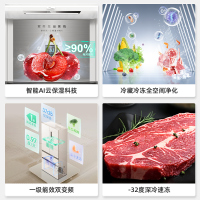 无忧嵌美菱508升双系统超薄零嵌入法式多门冰箱59.9cm薄1级家用净味大容量电冰以旧换新补贴BCD-508WP9CZX