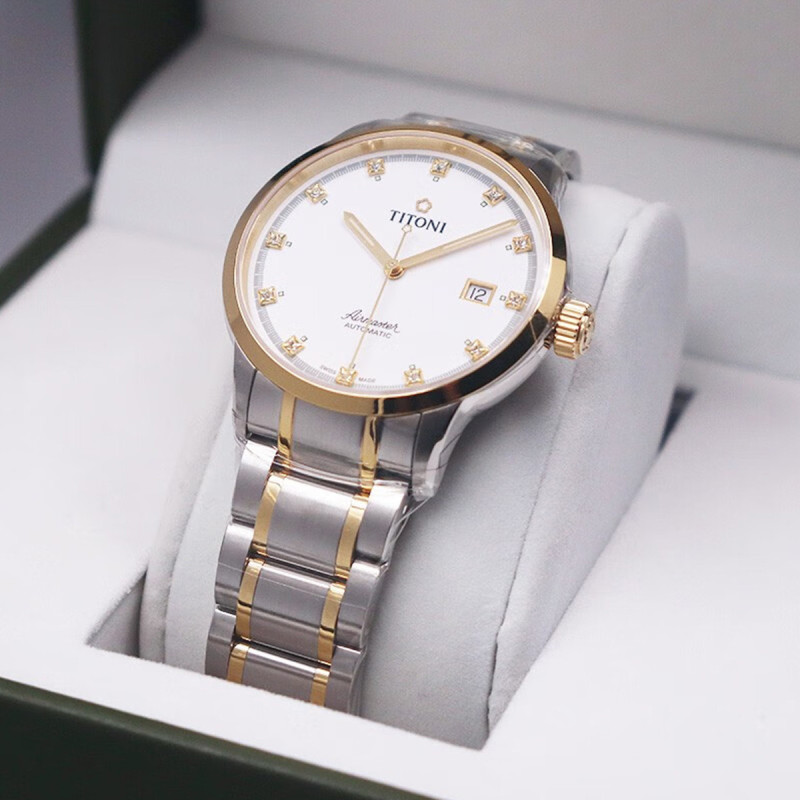 梅花空中霸王系列机械间金钢带男士腕表83733sy556