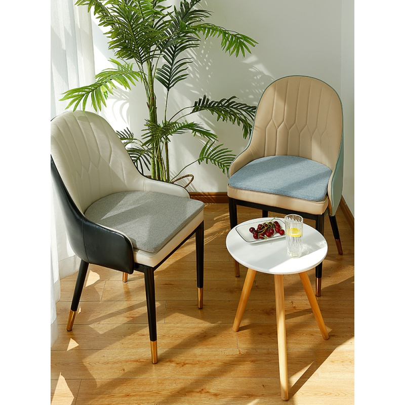 美帮汇家用北欧新款轻奢椅坐垫餐桌椅垫售楼处休闲沙发椅子垫薄款座垫 湖水蓝 45*45*2cm(经济款)高清大图