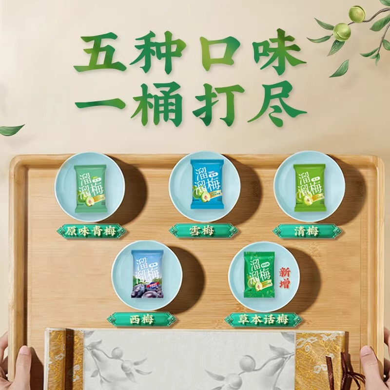 溜溜梅青梅西梅酸话梅蜜饯果干 家庭分享桶460g