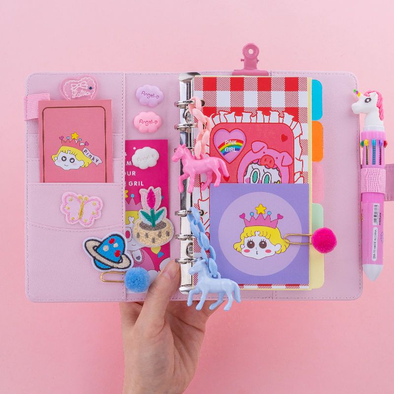 少女心手账本套装笔记本子可爱韩版学生ins小清新diy手帐本活页植物