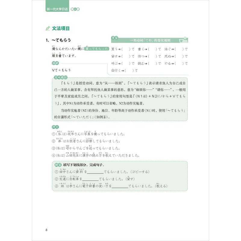 [正版]新一代大学日语第一册高清大图