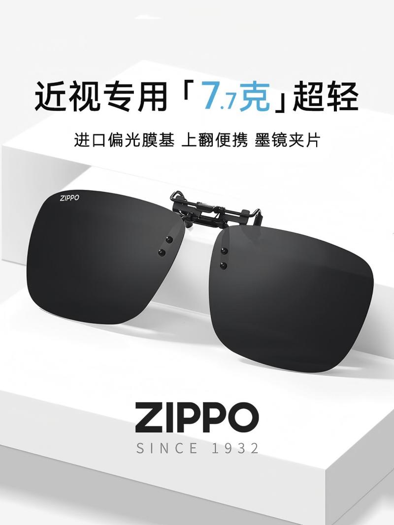 ZIPPO美国近视偏光太阳镜夹片开车驾驶专用便携翻转式男女墨镜806新 806-C1