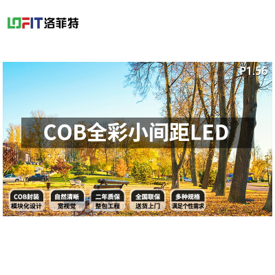 洛菲特(LOFIT)COB LED室内全彩小间距 P1.56无缝拼接视频会议室培训商用广告大屏幕1㎡整包套装PC15P1