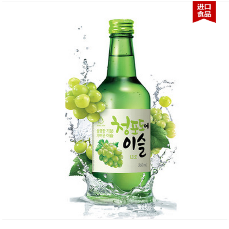 韩国真露青葡萄烧酒360ml