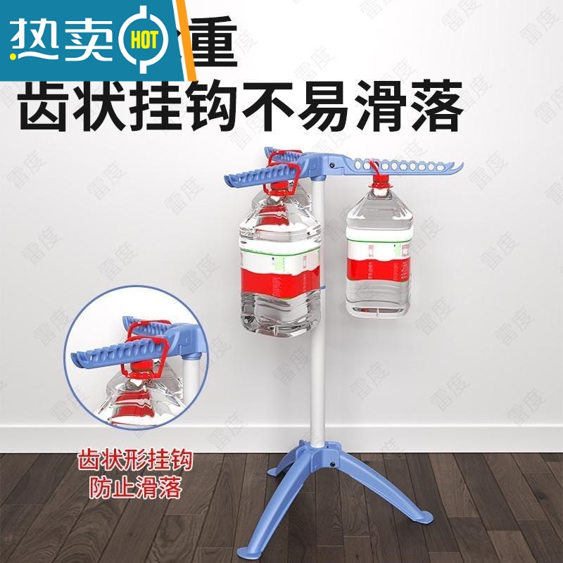 敬平晾衣架房间放衣服器置物架挂衣架落地卧室结实耐用不占地衣帽架 黑+北欧绿[标准款]高清大图