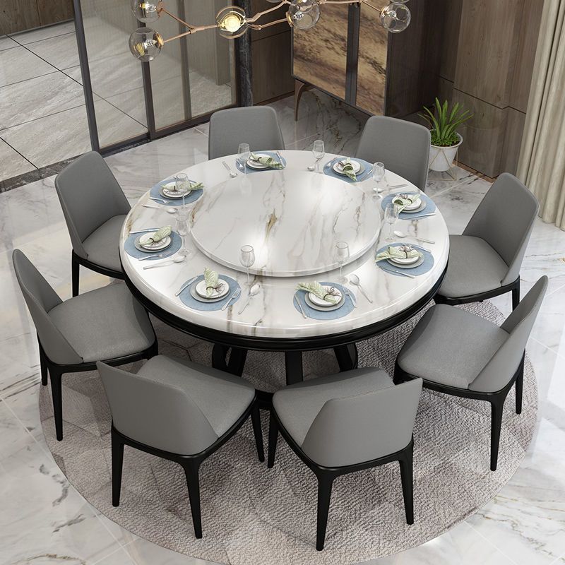 圆桌带转盘带电磁炉火锅餐桌家用小户型圆形饭桌 酒店饭店餐厅家具