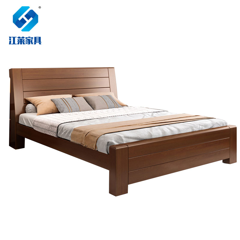 江莱新中式实木床1000*2000*420mm/JL-C10/张高清大图
